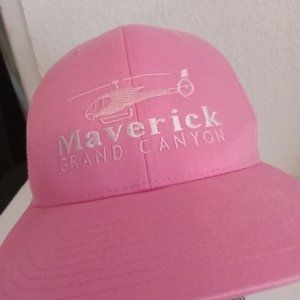 Maverick Grand Canyon Mesh Cap - Pink with Embroidered Helicopter - Strapback
